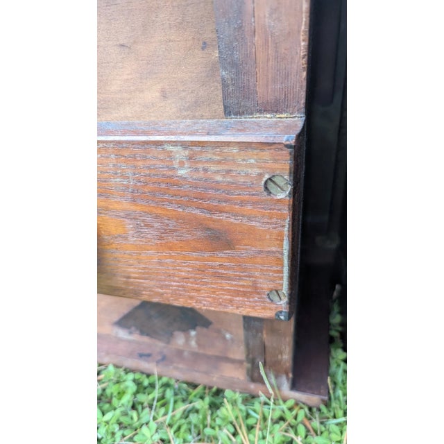 Antique Empire Sewing Work Table by Hersee Furniture Flame Mahogany Drop Leaf For Sale - Image 12 of 13