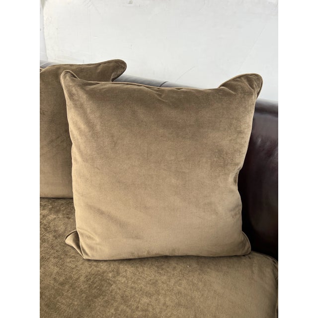 Late 20th Century Ralph Lauren Brompton 3-Seat Vintage Dark Mahogany Leather Sofa. For Sale - Image 5 of 11