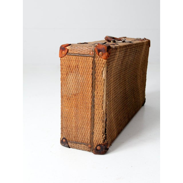 Antique Wicker Suitcase Chairish