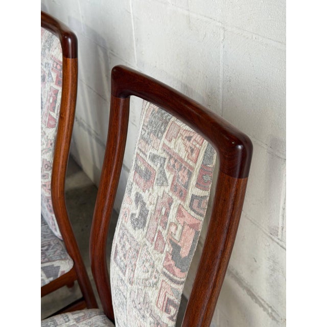 Wood Schou Andersen Rosewood Dining Chairs Set of 8 Wooden Seats Denmark Mid-Century Modern 1960s For Sale - Image 7 of 10
