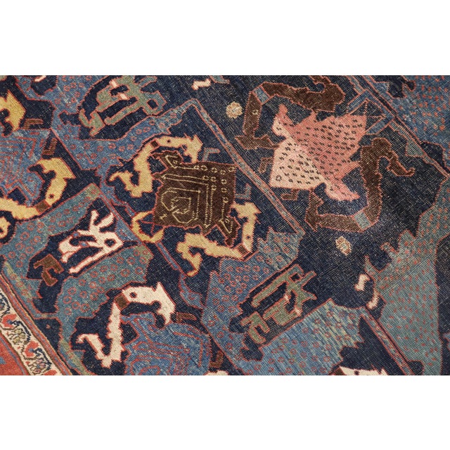 Zabihi Collection Oversize Antique Persian Bidjar Carpet - 12' x 18'2" For Sale - Image 11 of 12