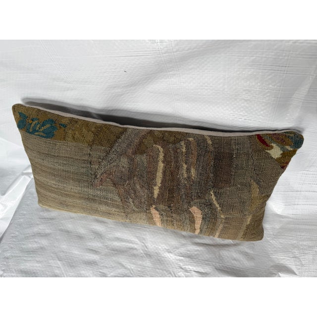 Antique Brussels Tapestry Pillow, 17th Century Baroque For Sale - Image 4 of 5