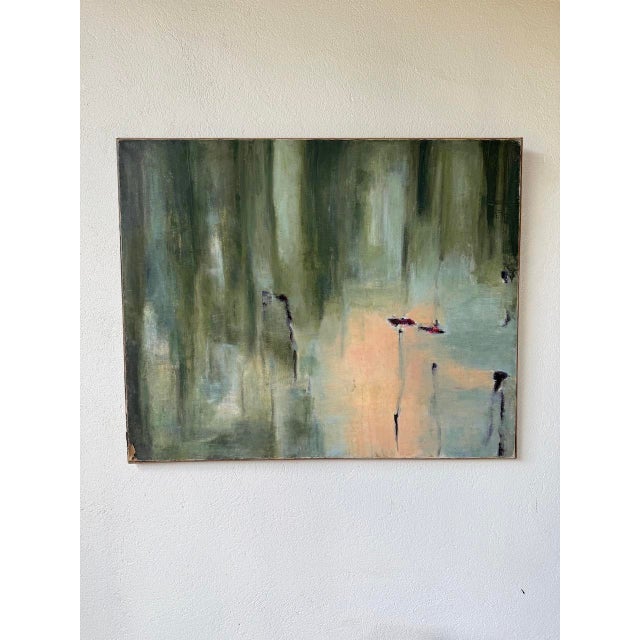 JF Caron, Abstract Water Lilies, 20th Century, Painting on Canvas For Sale - Image 12 of 18