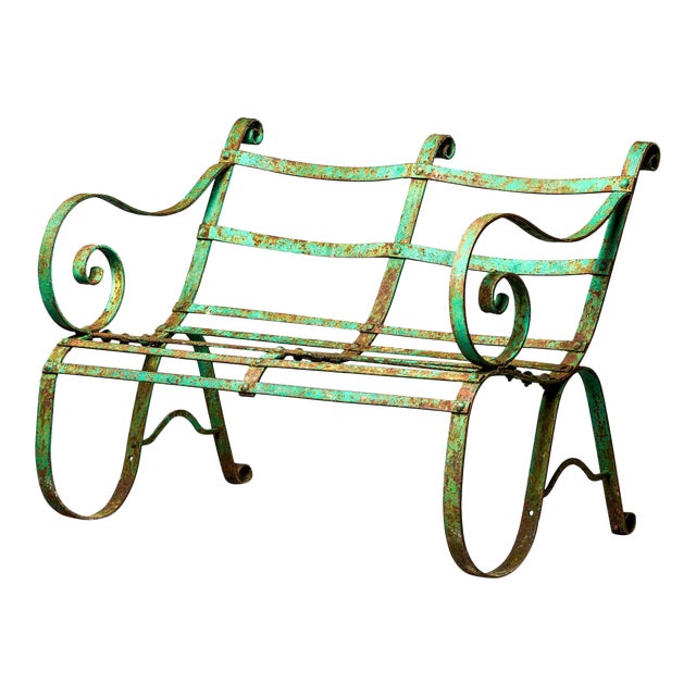 Antique English Wrought Iron Garden Or Park Bench Chairish