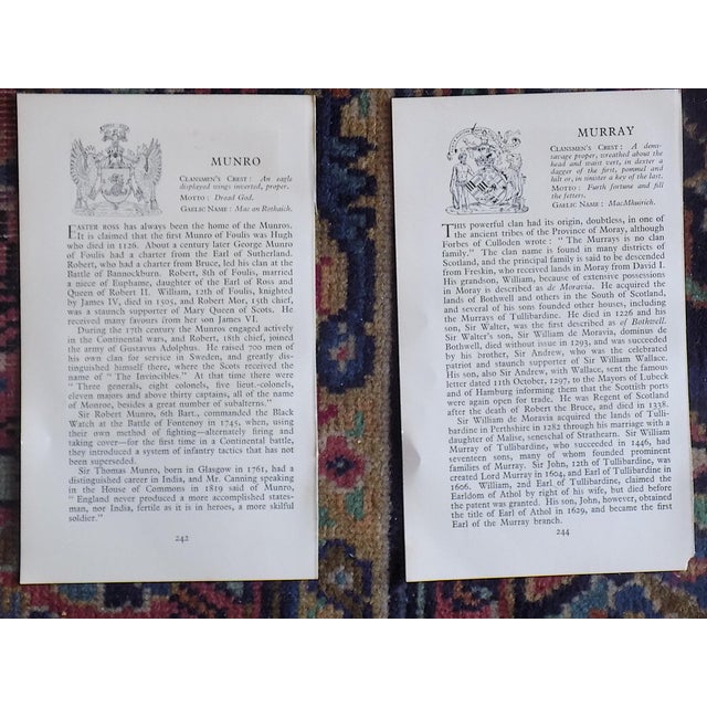 Printmaking Materials Vintage Mid 20th Century Scottish Tartan Lithographs - Set of 15 For Sale - Image 7 of 8