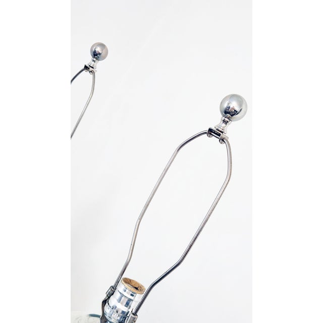 Pair of Mid-Century Mercury Glass Table Lamps, Circa 1950s For Sale - Image 4 of 18