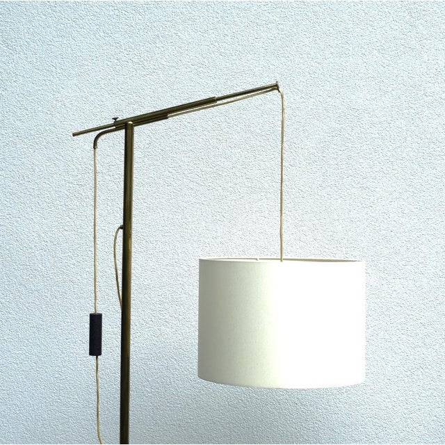 Counterweight Floor Lamp by Franz Hagenauer for Werkstätte Hagenauer Wien, 1950s For Sale - Image 6 of 14