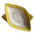 Large Antique Early 19th Century English George III Derby Porcelain Navette Shape Dishes With Yellow Border Circa 1800 - A Pair For Sale