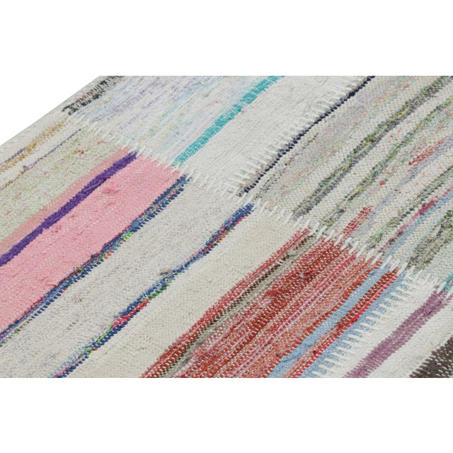 Rug & Kilim’s Modern Patchwork Kilim in Beige With Multicolor Striped Pattern For Sale In New York - Image 6 of 7