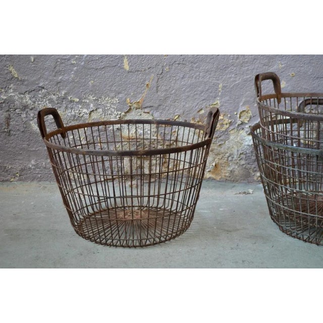Metal Industrial Metal Basket, 1940s For Sale - Image 7 of 7