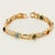 Modern 1980s 14k Yellow Gold Multicolor Gemstone and Diamond Link Bracelet For Sale - Image 3 of 12