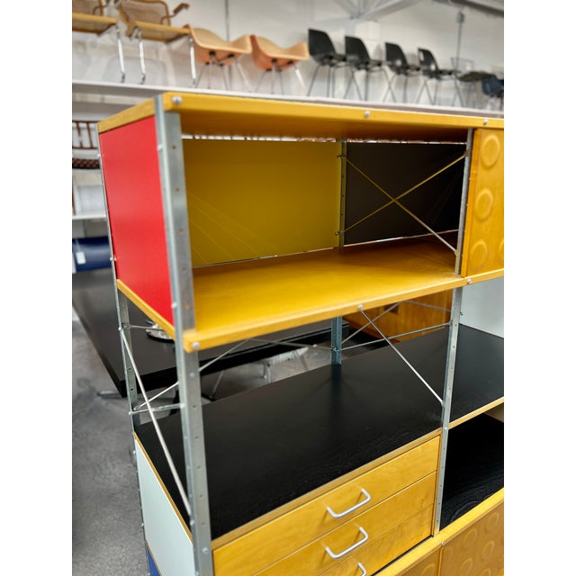 Wood Mid Century Modern Authentic Herman Miller Designer Charles and Ray Eames “Esu” Storage Cabinet For Sale - Image 7 of 14