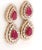 7.77 Carat Natural Ruby Diamond Yellow Gold Drop Earrings, A Pair For Sale - Image 4 of 9