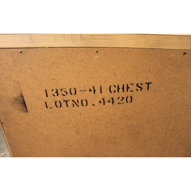 Mid 20th Century Six Drawer Walnut Highboy by American of Martinsville For Sale - Image 13 of 14