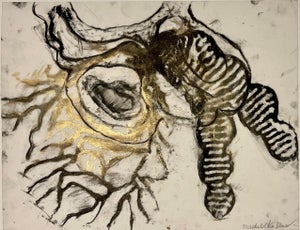 Michele Oka Doner, Original Drawing Painting Abstract Biomorphic Art Gold Leaf Michele Oka Doner, 2004