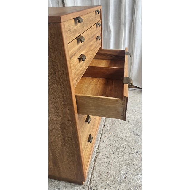 Vintage Tall Dresser, Drexel Precedent Collection by Edward Wormley, Mid Century Modern Chest of Drawers For Sale In Los Angeles - Image 6 of 18