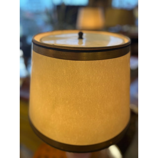 Metal Pair of Late 19th Century French Opaline Lamps For Sale - Image 7 of 8