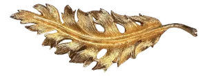1961 Coro Signed Gold Tone Leaf Brooch