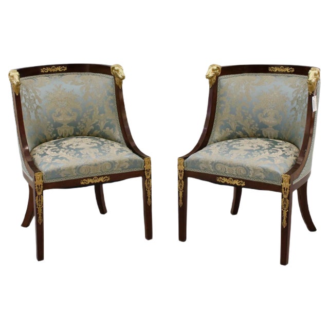Set of Empire Style Armchairs For Sale