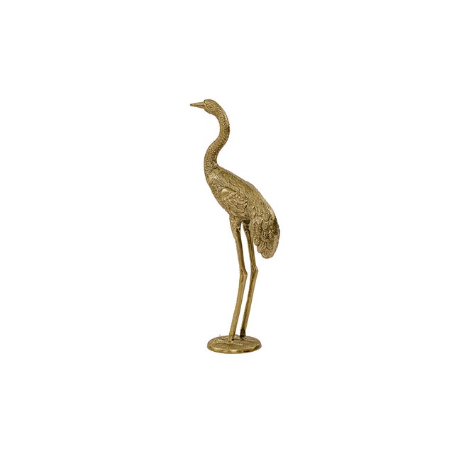 Vintage 24" Bronze & Brass Casted Mid-Century Chinoiserie Cranes For Sale In Tulsa - Image 6 of 12