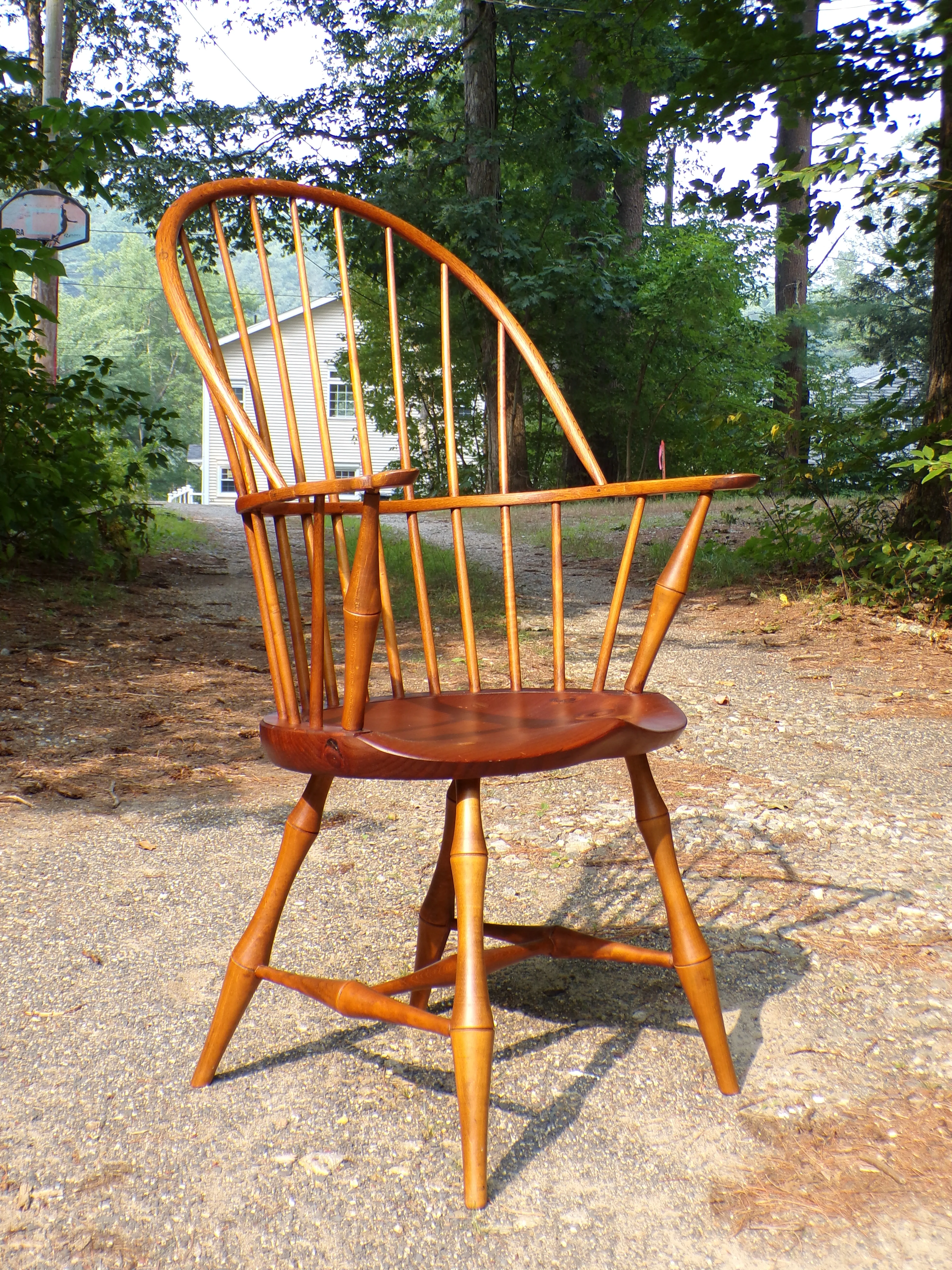 Vintage D. R. Dimes Bowback Arm Chair (Bamboo) Sack Back Windsor