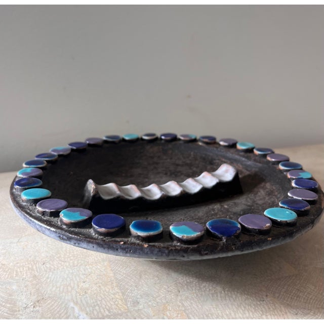 Mid-Century Modern Monumental Ceramic Ashtray by Aldo Londi for Bitossi, Italy 1960s For Sale - Image 3 of 12