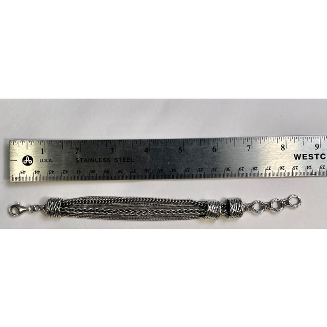 Traditional Silpada Sterling Silver “Talk of the Town” Eleven Strand Bracelet - For Sale - Image 3 of 5