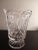 This is a vintage Fitz & Floyd Cut Crystsl Clear 7" Pedestal Vase. Procured at auction BOX 14