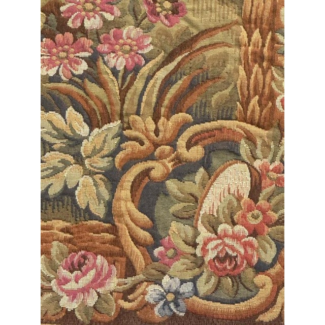 Mid-Century Modern French Aubusson Style Jacquard Halluin Tapestry, 1960s For Sale - Image 10 of 18