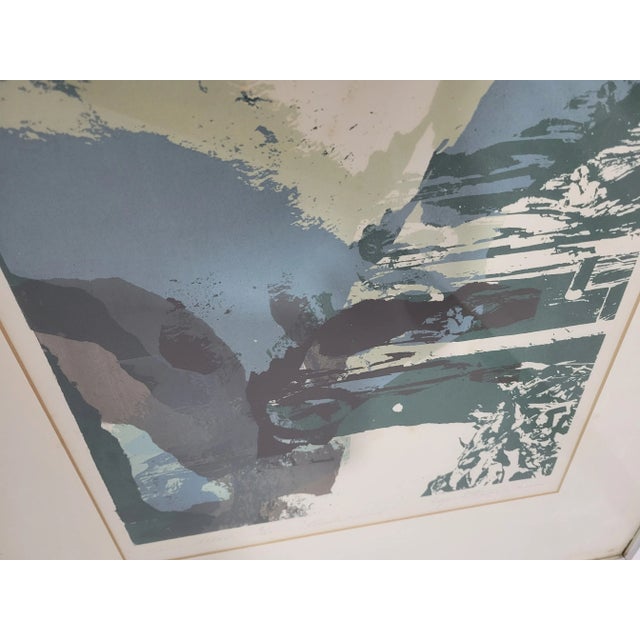 Vintage Amelia Island's Marion Landing Abstract Seascape Print, Framed For Sale - Image 4 of 10