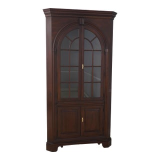 1970s Statton Old Towne Cherry Tall Corner Cabinet For Sale