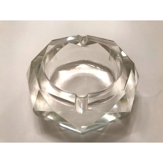 1950s Mid-Century Modern Faceted Murano Glass Ashtray, Italy 1950s For Sale - Image 5 of 13