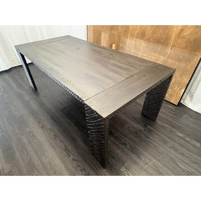 Rh Kendari Rectangular Dining Table – 84" Timothy Oulton | Solid Hand-Carved Suar Wood | Discontinued Rh Collection For Sale In Columbus - Image 6 of 18