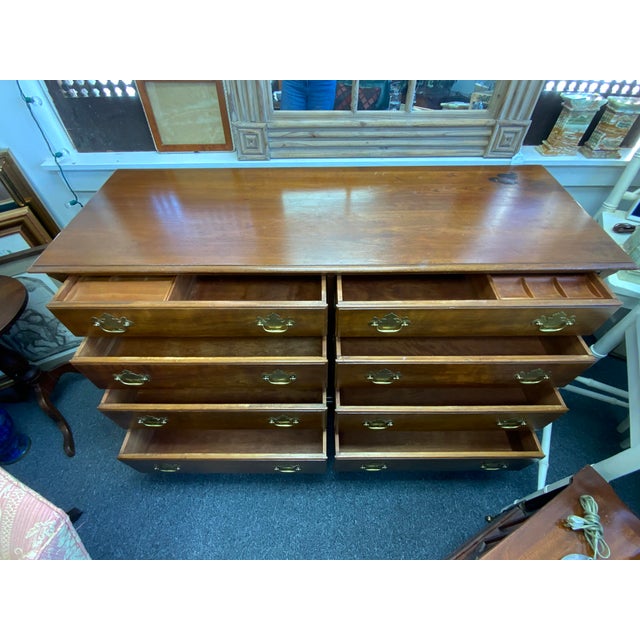 Wood Late 20th Century Kindel Cherry Chest of Drawers For Sale - Image 7 of 9