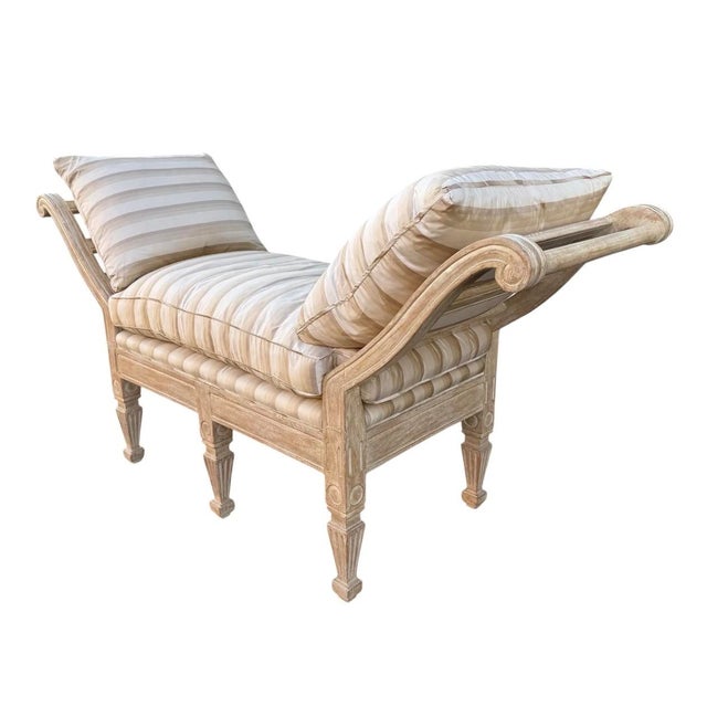 Italian Rose Tarlow Melrose House Settee Chaise Bench For Sale - Image 3 of 5