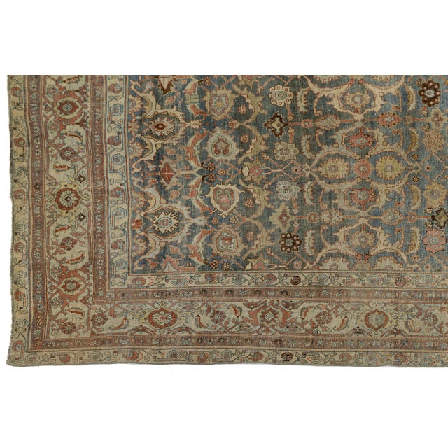 One of the Kind 19th Century Antique Bidjar Rug With All-Over Herati Pattern For Sale - Image 4 of 12
