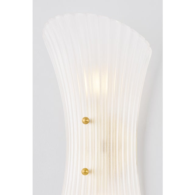 Mitzi Esmae 7 in. 2 Light Wall Sconce in Aged Brass Finish For Sale - Image 9 of 13