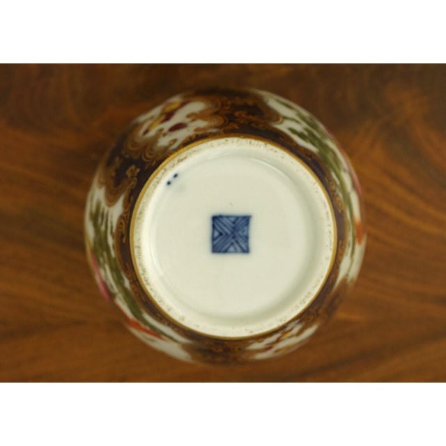 Blue Antique English Porcelain Signed Fret Mark English Country House Decor Mantle Tea Caddies- a Pair For Sale - Image 8 of 8