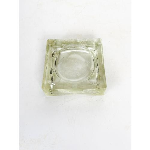 Art Deco Square Ashtray in Saint-Gobain Glass, France, 1940s For Sale - Image 3 of 10
