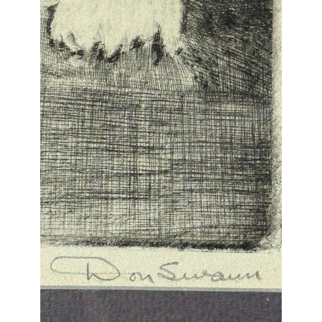 Don Swann ( 1889-1954 Us) Signed "Pekingese" Etching #48/250 LTD Ed Print Framed For Sale - Image 4 of 9