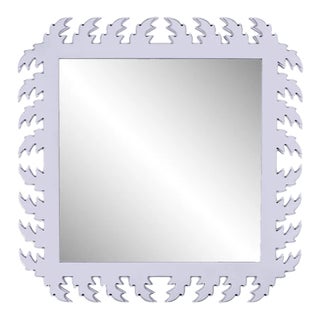 Fleur Home Audubon Square Mirror in Spring Iris, 24x24 For Sale