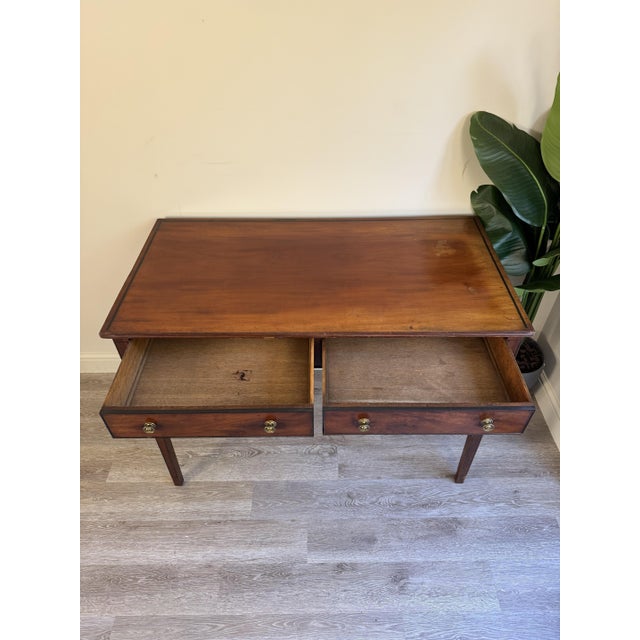 Vintage Mahogany Console Table with Drawers, 1950s For Sale - Image 3 of 12