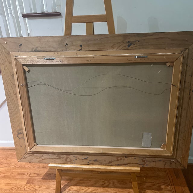 H.Rienmann American School Oil on Canvas Framed Signed Depicting George Washington Leading Pennsylvania State Regiment of Light Horse of 1778 For Sale - Image 12 of 12