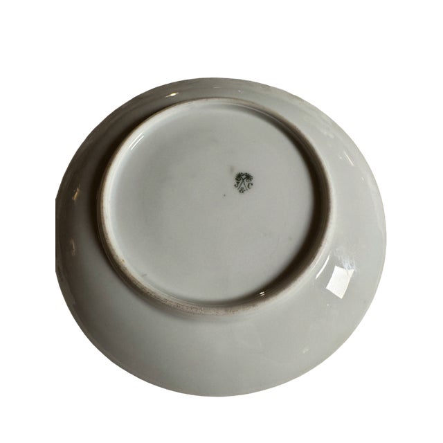 Antique salad plate from Jaeger & Co Bavaria Factory Germany from its Louise Series , decorated with a gentle scalloped...