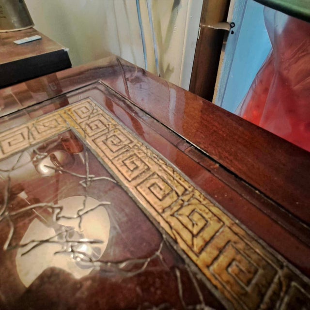 1970s Drexel Heritage Et Cetera Chinoiserie Etched Walnut Burl Sideboard For Sale - Image 13 of 15