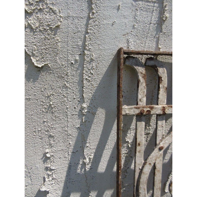 1900 - 1909 Antique Victorian Iron Garden Gate Element For Sale - Image 5 of 5