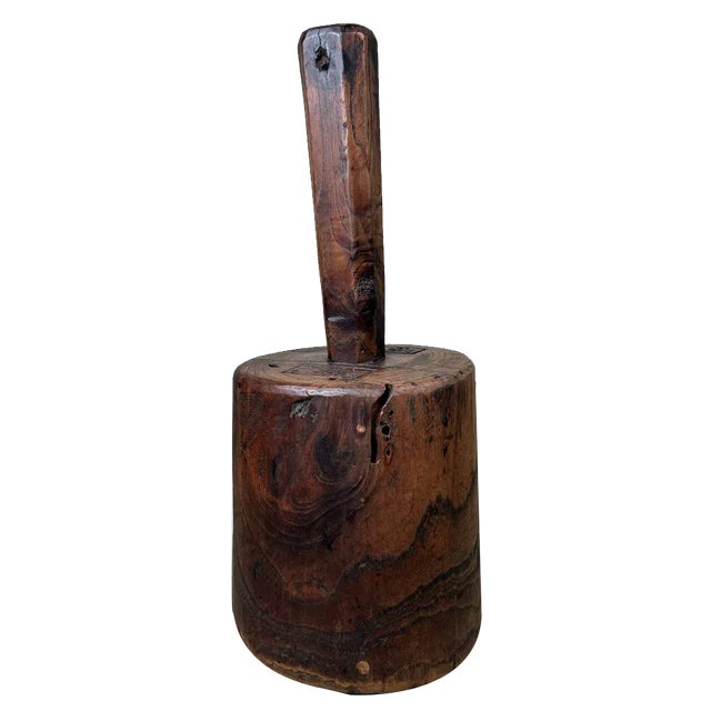 Meiji Wooden Straw Hammer, Japan, 1890s For Sale