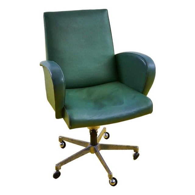 Vintage Green Office Chair For Sale