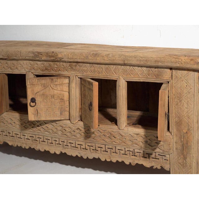 Brown Antique Carved Pine Sideboard For Sale - Image 8 of 14