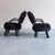 A striking pair of sculptural armchairs by belgian designer olivier de schrijver for ode’s design. Blending avant-garde...